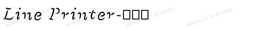 Line Printer字体转换